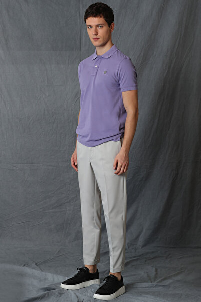 Lufian Laon Smart Men's Polo T-Shirt Dark Lilac