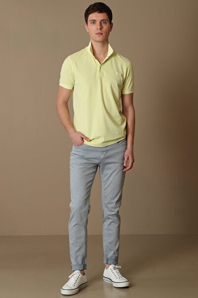 Lufian Yellow Vernon Sports Polo Men's T-Shirt