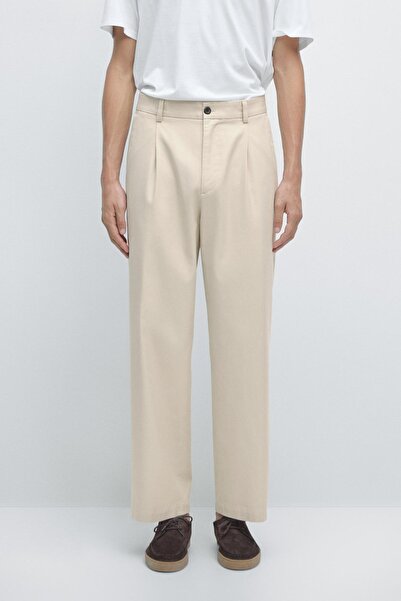Massimo Dutti %100 pamuklu rahat kesim pantolon