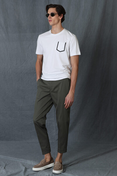 Lufian Aden Smart Erkek Chino Pantolon Slim Fit Yeşil