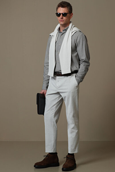 Lufian Karın Erkek Basic Gömlek Regular Fit Kahverengi