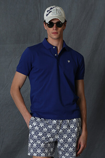 Lufian Ανδρικό μπλουζάκι πόλο Laon Smart Midnight Blue