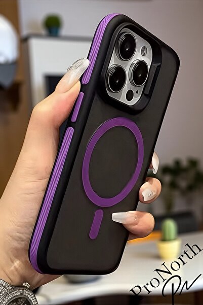 ProNorth IPhone 14 PRO MAX Uyumlu Kılıf Kablosuz Şarj Özellikli Darbe Emici Ş...