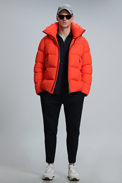 Lufian Tommy Kaz Tüyü Erkek Mont Turuncu