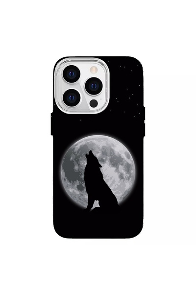 Turkuaz IPHONE 13 PRO ÖZEL BOZKURT TASARIMLI LÜKS SİLİKON KILIF