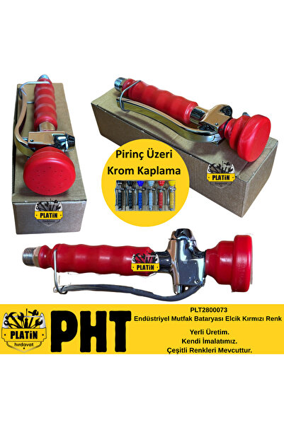 PLATİN HIRDAVAT Industrial Kitchen Faucet Handle Red Color