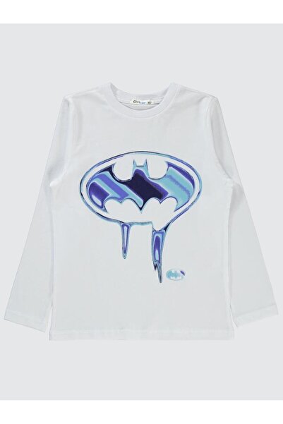 Batman Printed 10-13 Years Old Sweatshirt - White13-14 Years Old