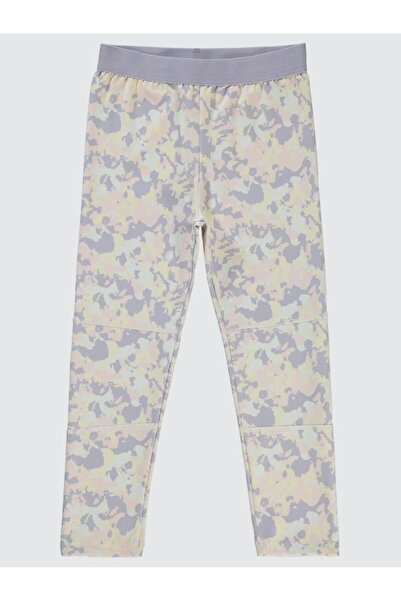 Civil Girls Kamuflaj Baskılı 10-13 Yaş Tayt - Lila 11-12 Yaş