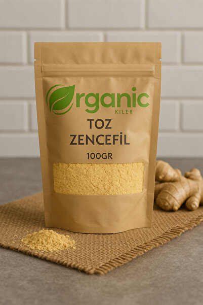 Organic Kiler Toz Zencefil %100 Taze Öğütülmüş 100gr ( Zingiber Officinale ) ...