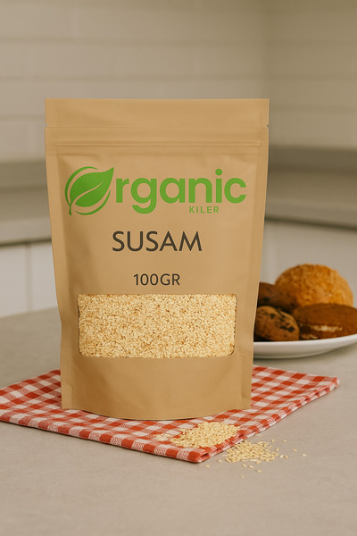 Organic Kiler Susam 100gr Doğal & Katkısız | Orta Kavrulmuş | Vegan & Glutens...