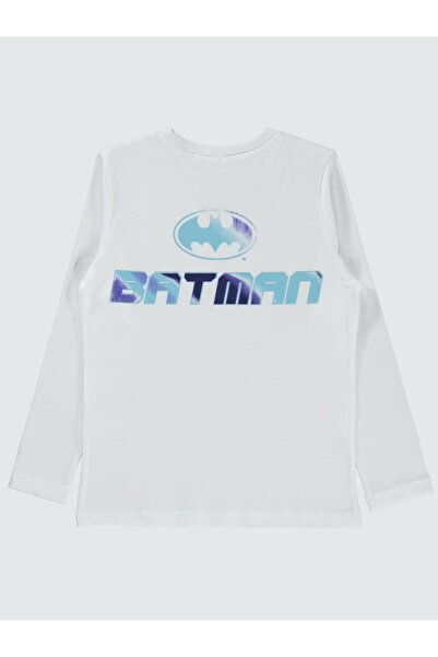 Batman Printed 10-13 Years Old Sweatshirt - White13-14 Years Old