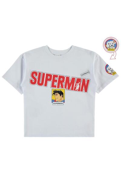 Superman Μπλουζάκι Superman με τύπωμα για παιδιά 6-9 ετών - Λευκό