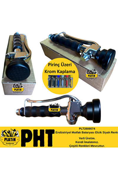 PLATİN HIRDAVAT صنبور مطبخ أسود صناعي بلاتيني - لون شفاف