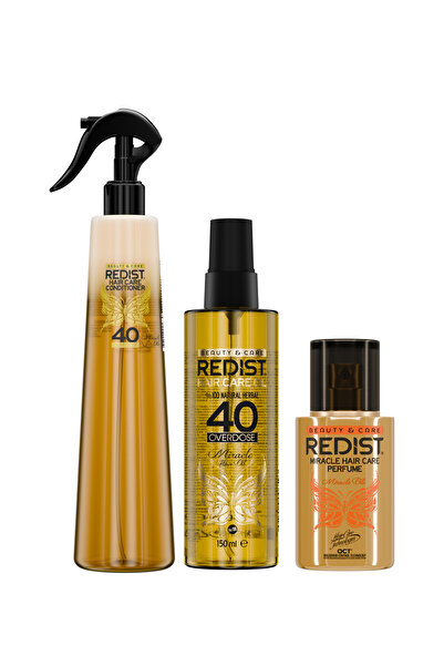 Redist 40 Bitki Özlü 3'lü Saç Bakım Seti