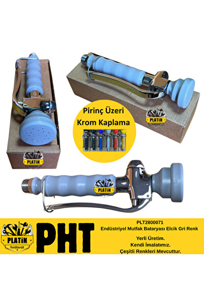 PLATİN HIRDAVAT Elcik Gray Color Industrial Kitchen Faucet