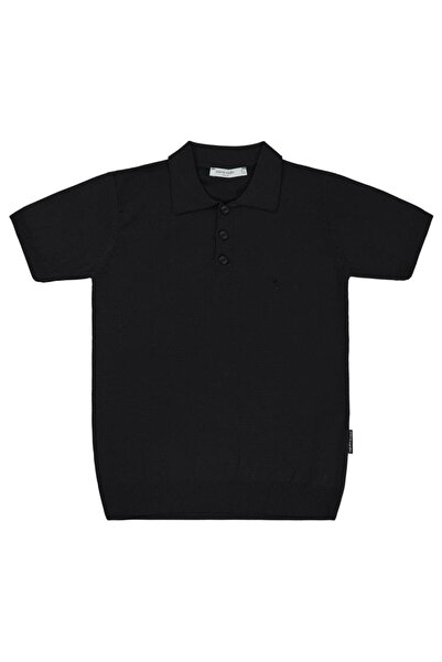 Pierre Cardin Pletena majica kratkih rukava za decu 6-9 godina - crna 7-8 godina