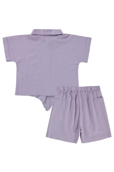 Civil Girls Tie-Front Suit for Ages 6-9 - Lilac8-9 Years