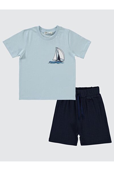 Civil Boys Sailing Printed Set with Capri for Ages 2-5 - Blue 2-3 Years