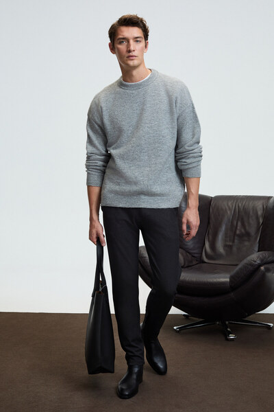 GRIMELANGE Tromso Men - Recyle Knitwear Sweater with Crew Neck