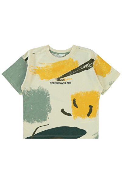 Civil Boys تي شيرت كاكي ناعم للأولاد بعمر 10-13 سنة