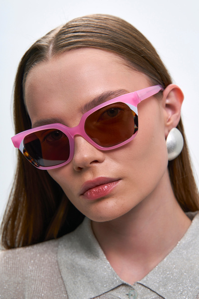 Bilge Karga Rodney Pink Brown Sunglasses