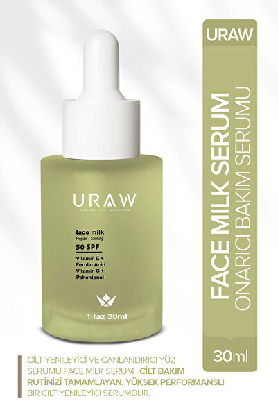 Uraw Face Milk ( Pürüzsüz Görünümü Destekleyen Yenileyici Cilt Bakım Serumu ( 30 ml )