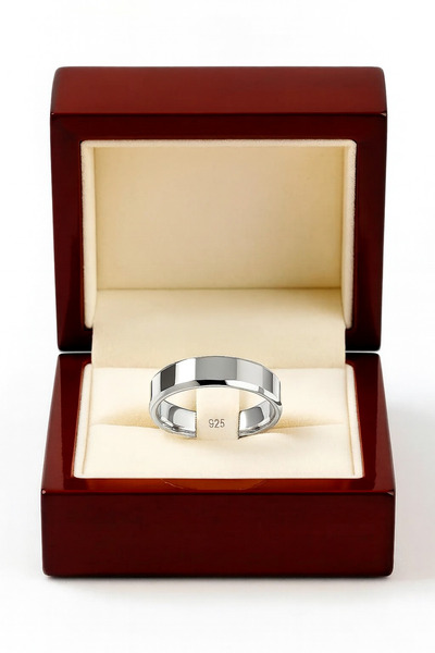 deren gümüş 5mm Gümüş Alyans Kenar Pahlı