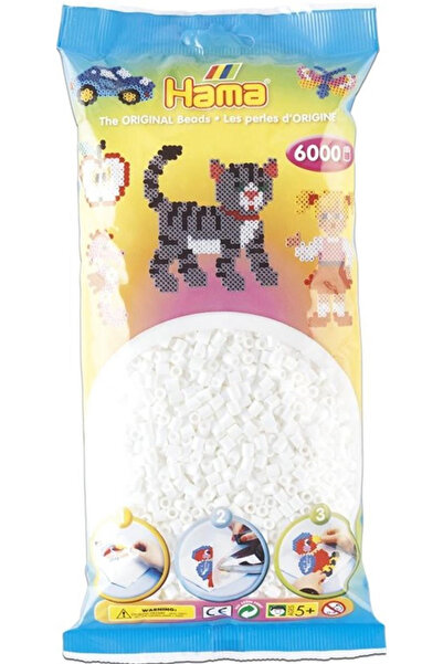 Hama Midi Boncuk 6.000'lik - Beyaz