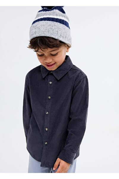 MANGO Baby Pamuklu kadife shirt