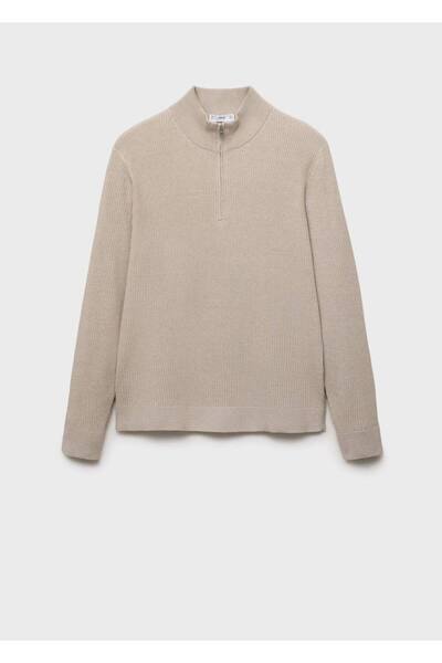 MANGO Man Ribana fermuarlı yaka kazak