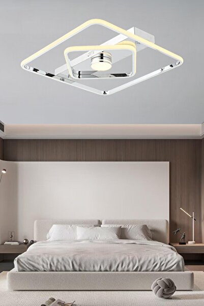 ESSLİGHT Almira 45 cm Plafonyer LED Avize 3 Renk Işık Modlu (Beyaz / Sarı / Gün Işığı)