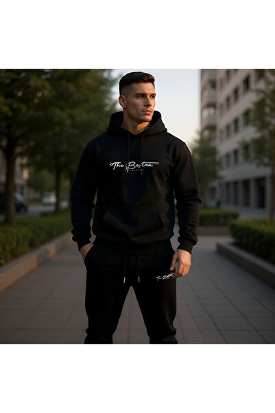 Shine Stone Σετ με κουκούλα Boston Printed 3 Thread