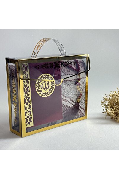 lifestyling Dowry Gift Prayer Rug Set Mawlid Gift Special Boxed Very Stylish Prayer Rug Set