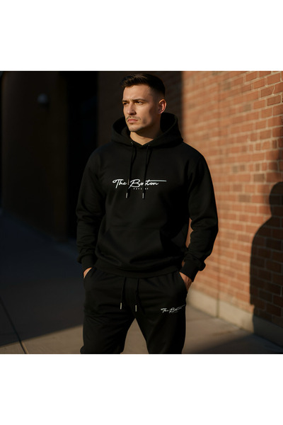 Shine Stone Σετ με κουκούλα Boston Printed 3 Thread