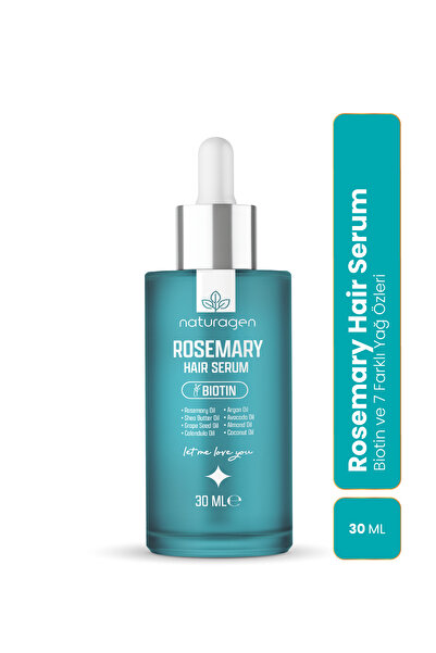 Naturagen Rosemary Hair Serum Biberiye Yağı Complexi Saç Dökülmesi ve Yıpranmış Saçlar İçin Biotinli