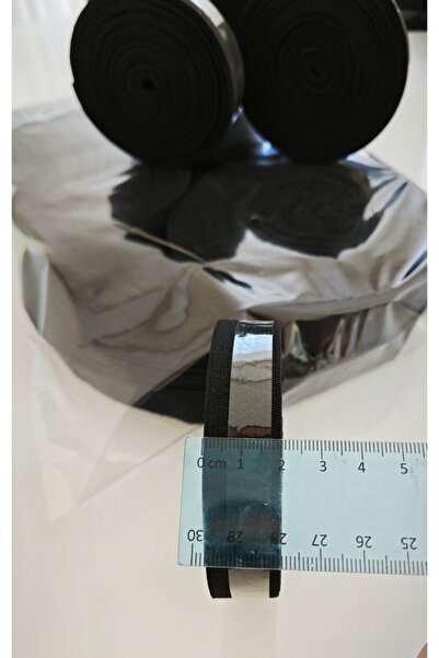 BBS Μαύρο ελαστικό εύκαμπτο υφαντό ελαστικό μέσης και ποδιών 25 μέτρων