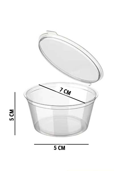 EMORFOHOME 100 Adet Sızdırmaz 120 ml Mini Saklama Kabı Sosluk Buzluk Kabı, Et Suyu, Kemik Suyu, Sos Kabı Mutfak