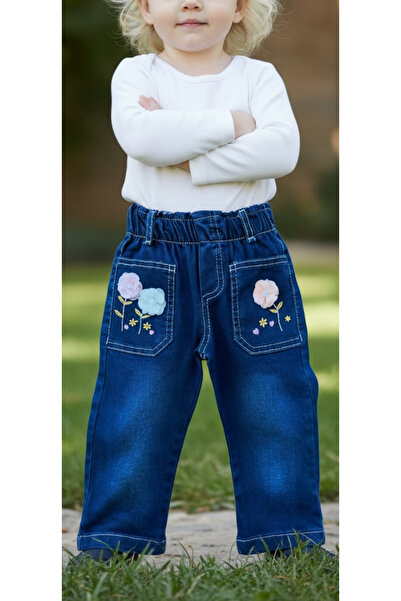 mini trends kız bebe kot pantolon