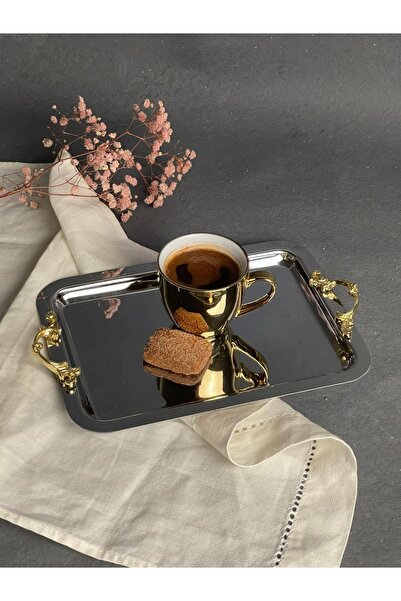 EVSTYLE Silver Double Rectangular Tray