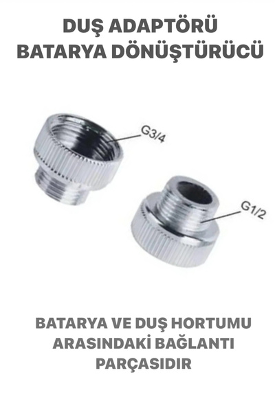 Genel Markalar Spiral Duş Adaptörü Batarya Dönüştürücü Duş Hortum Bağlantısı 3/4 X1/2 ** 2 Adet