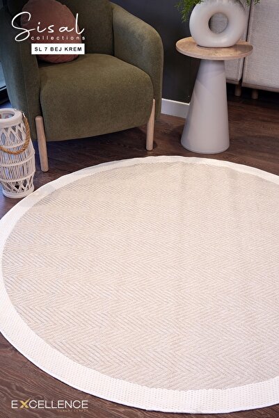 SERENART HOME Sisal Bordürlü JÜT Hasır Kaymaz Taban Halı SL7