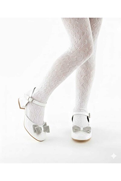 Julshen Pantofi de seară cu toc pentru fete cu fundă