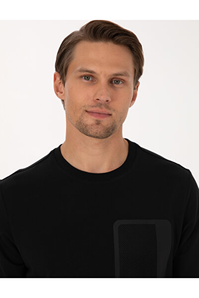 Pierre Cardin Siyah Regular Fit Bisiklet Yaka Sweatshirt 50317658-VR046