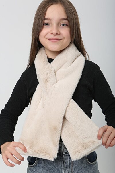 BALIENTE Бежевий плюшевий дитячий комір - м'яка текстура