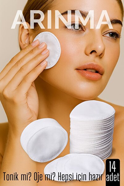 KaktüsKedi 14'lü Kozmetik Disk Pamuk Premium Makyaj Temizleme Pamuğu Tonik ve...