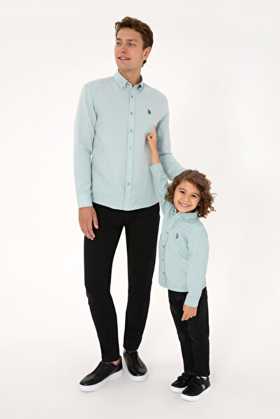U.S. Polo Assn. Erkek Çocuk Mint Uzun Kollu Basic Gömlek 50316801-VR152