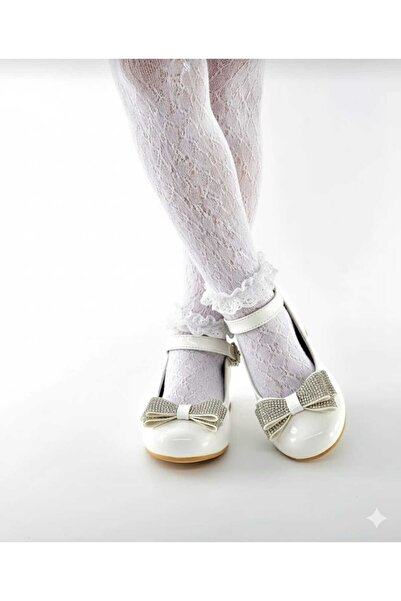 Julshen Rochie de seara pentru fete cu fundita Pantofi cu toc