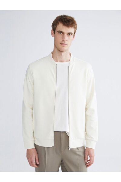 LC Waikiki Swea pentru bărbați, cu fermoar, cu guler de colegiu, model standa...