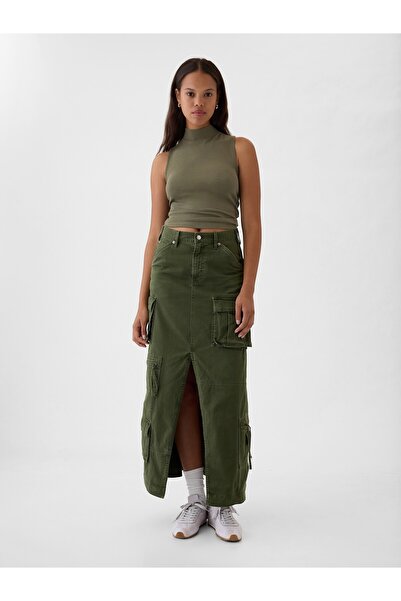GAP Kadın Yeşil Modern Mockneck Atlet