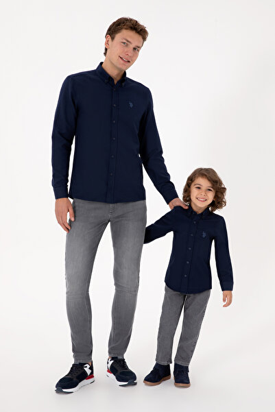 U.S. Polo Assn. Erkek Çocuk Lacivert Uzun Kollu Basic Gömlek 50316801-VR033